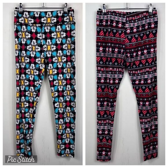 Set of 2 Leggings LuLa Roe and No Boundaries - Picture 1 of 15